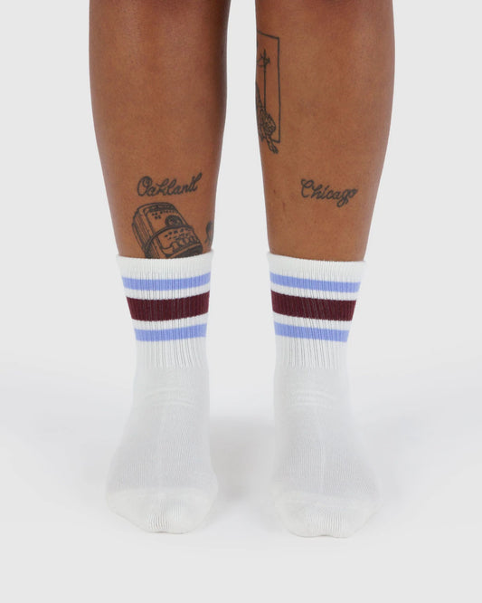 RIBBED SOCKS - IVORY STRIPE