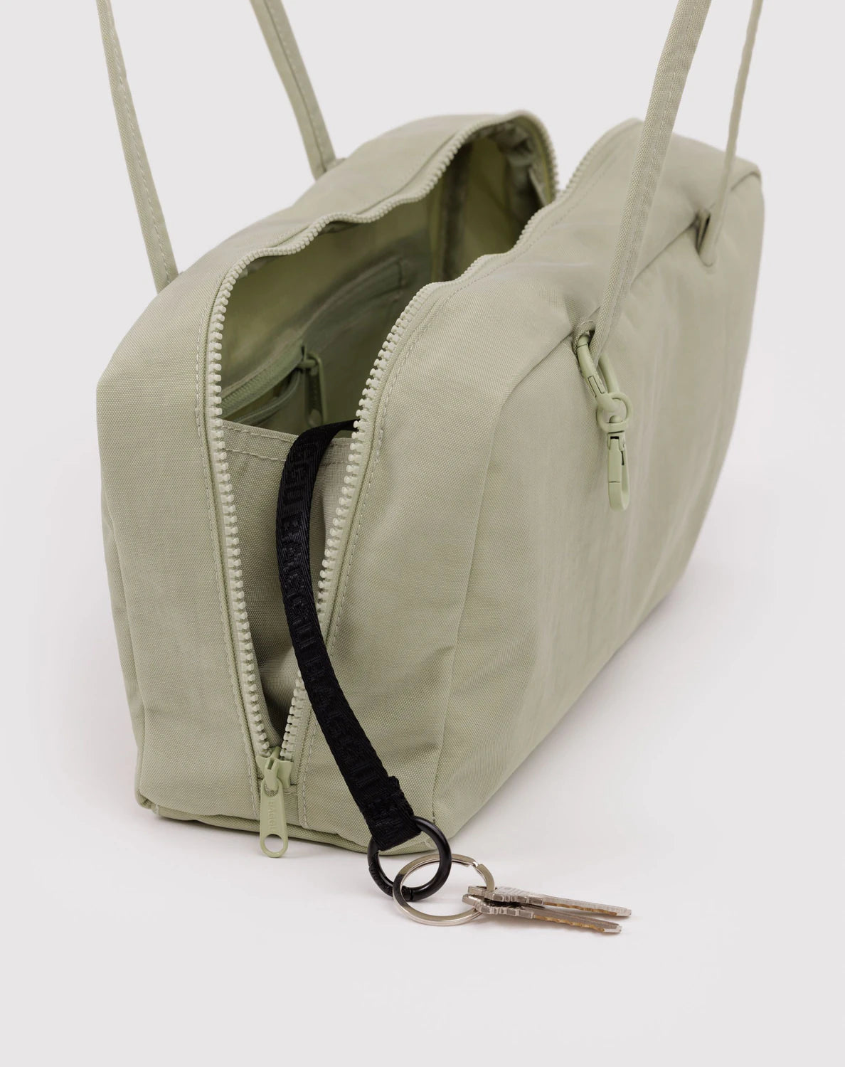 NYLON BOWLER BAG - CELADON