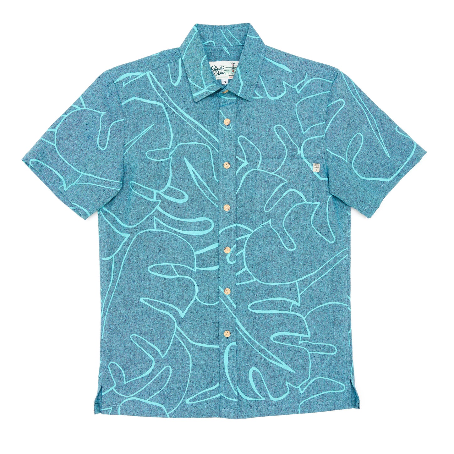 Abstract Monstera Linen Malibu