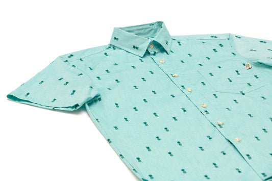 Pineapple Green Chambray