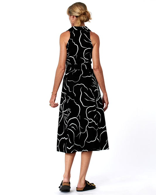 Waialua Black & White Maxi Dress