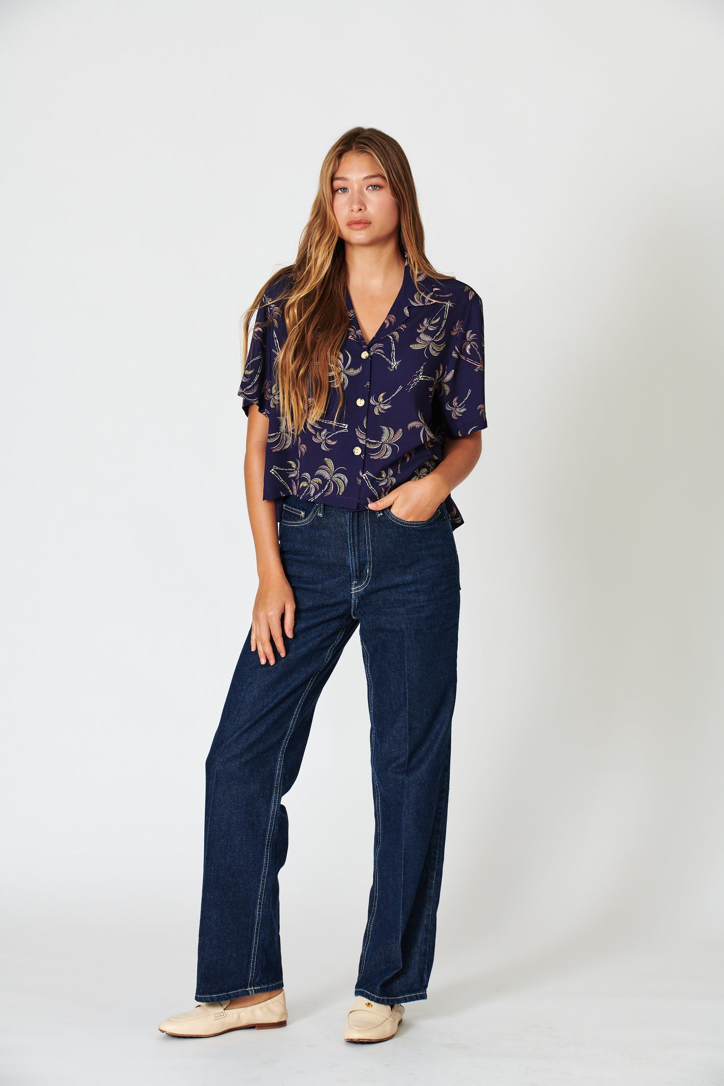 Trades Midnight Ladies Camp Shirt