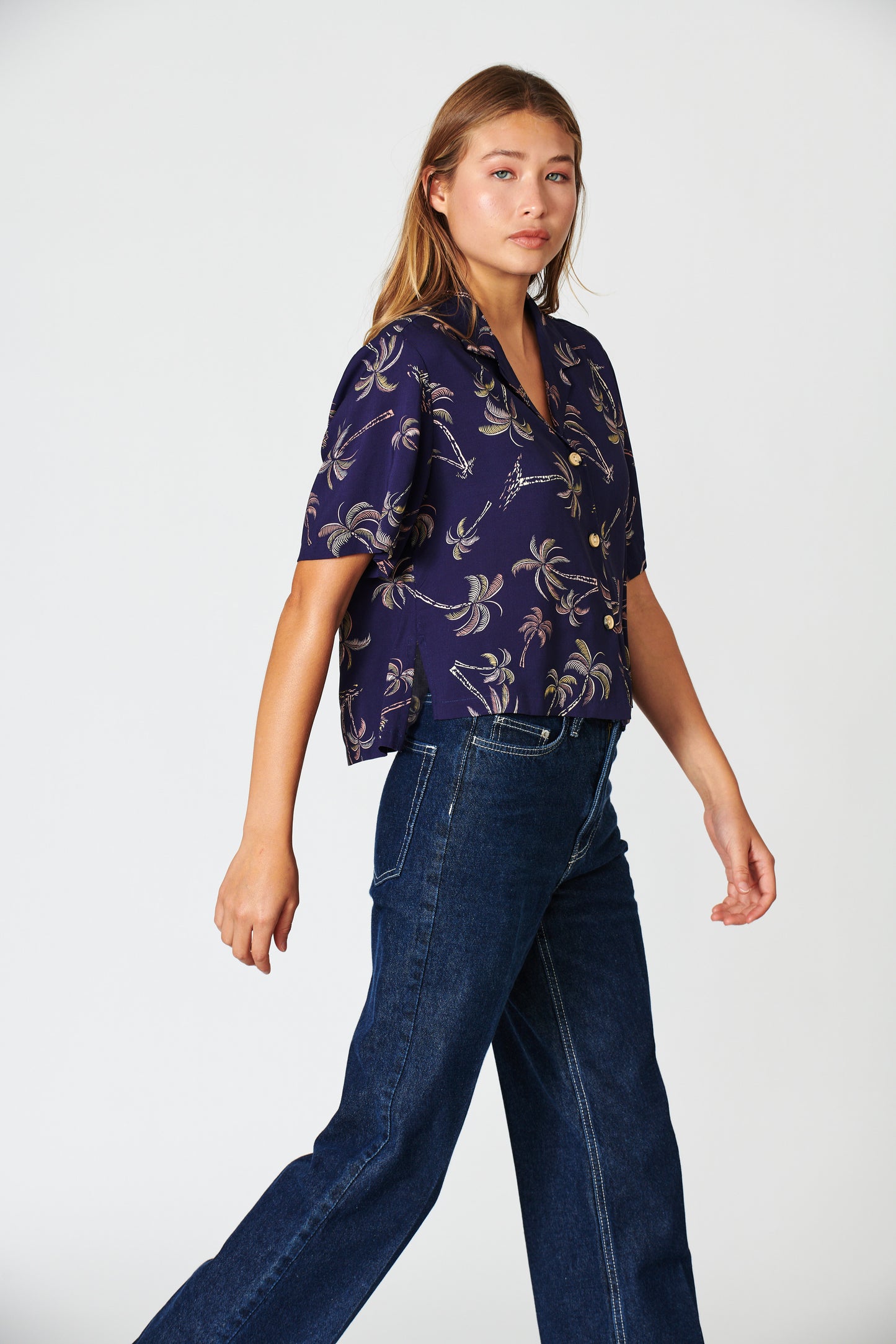 Trades Midnight Ladies Camp Shirt