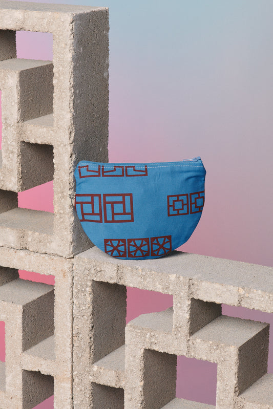 Half Round Pouch - Breeze Block Copen