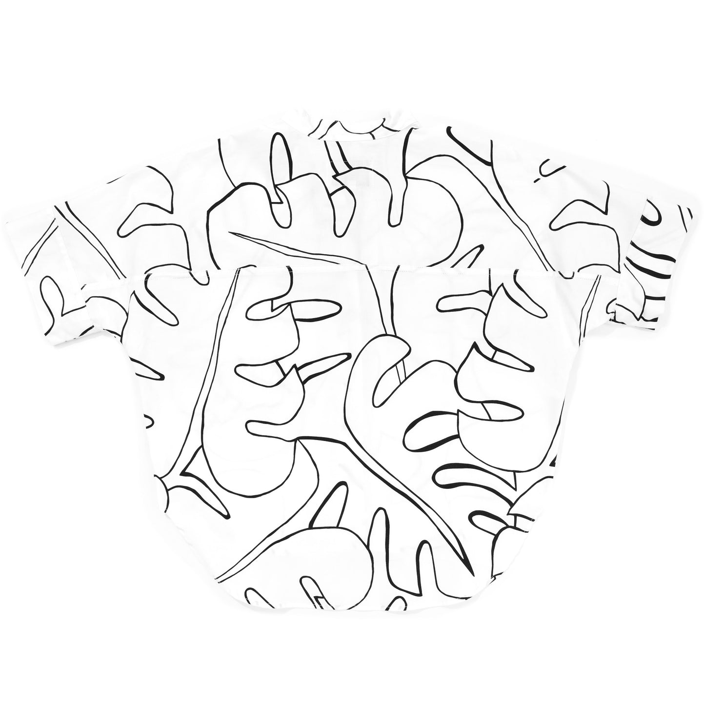 Abstract Monstera White & Black Harbor Shirt