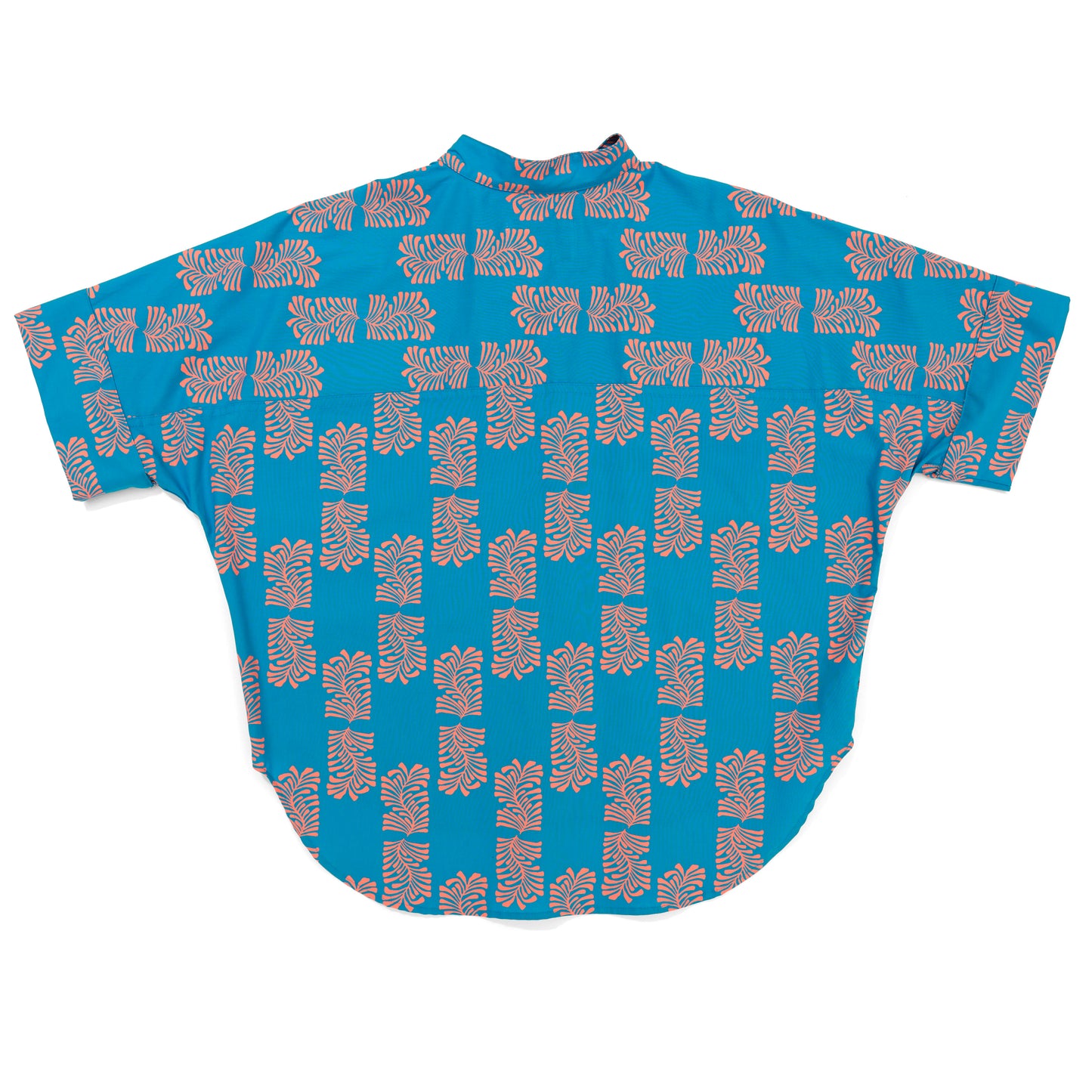 Woodblock Fern Turquoise Harbor Shirt