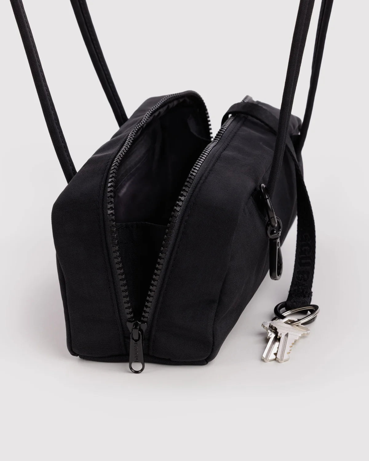 SMALL NYLON BOWLER BAG - BLACK