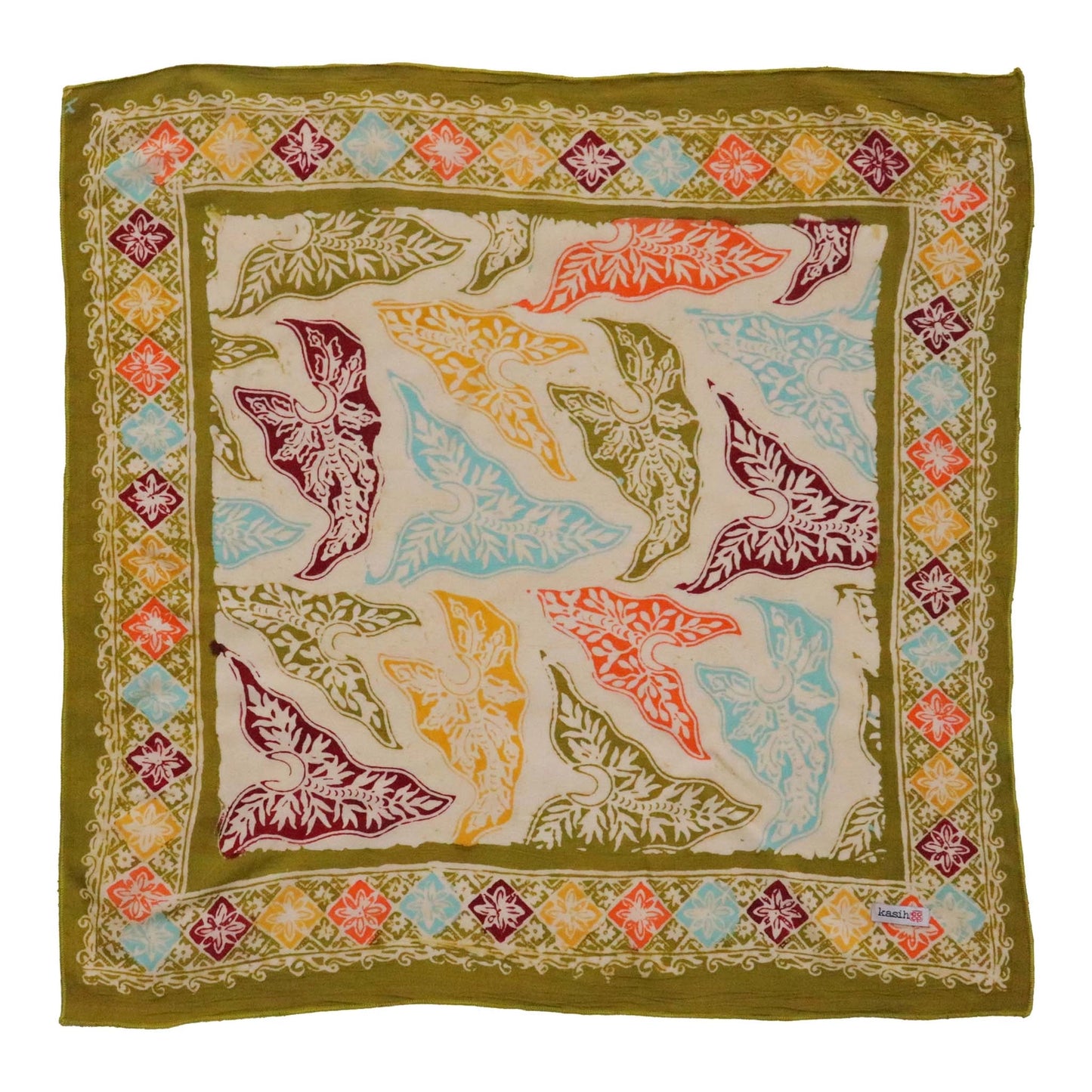 Batik Bandana - Tropical Taro Tapestry