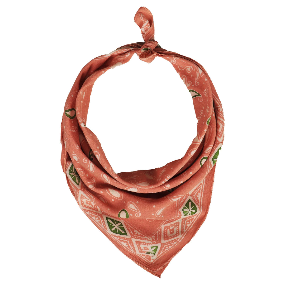 Batik Bandana - Peach + Green