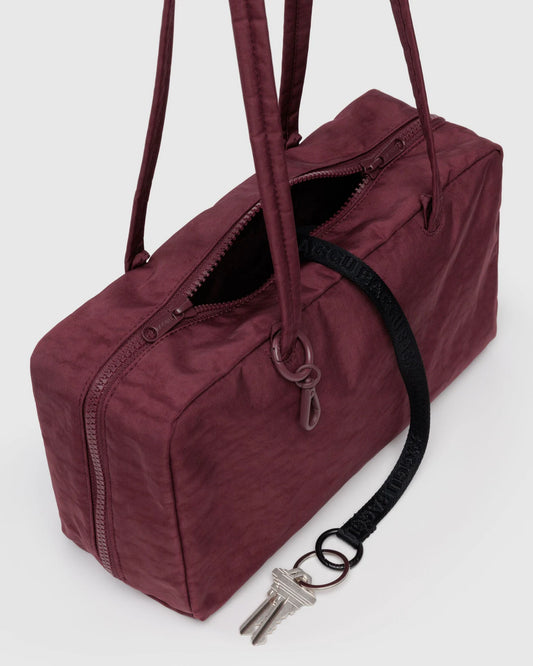 NYLON BOWLER BAG - MAHOGANY