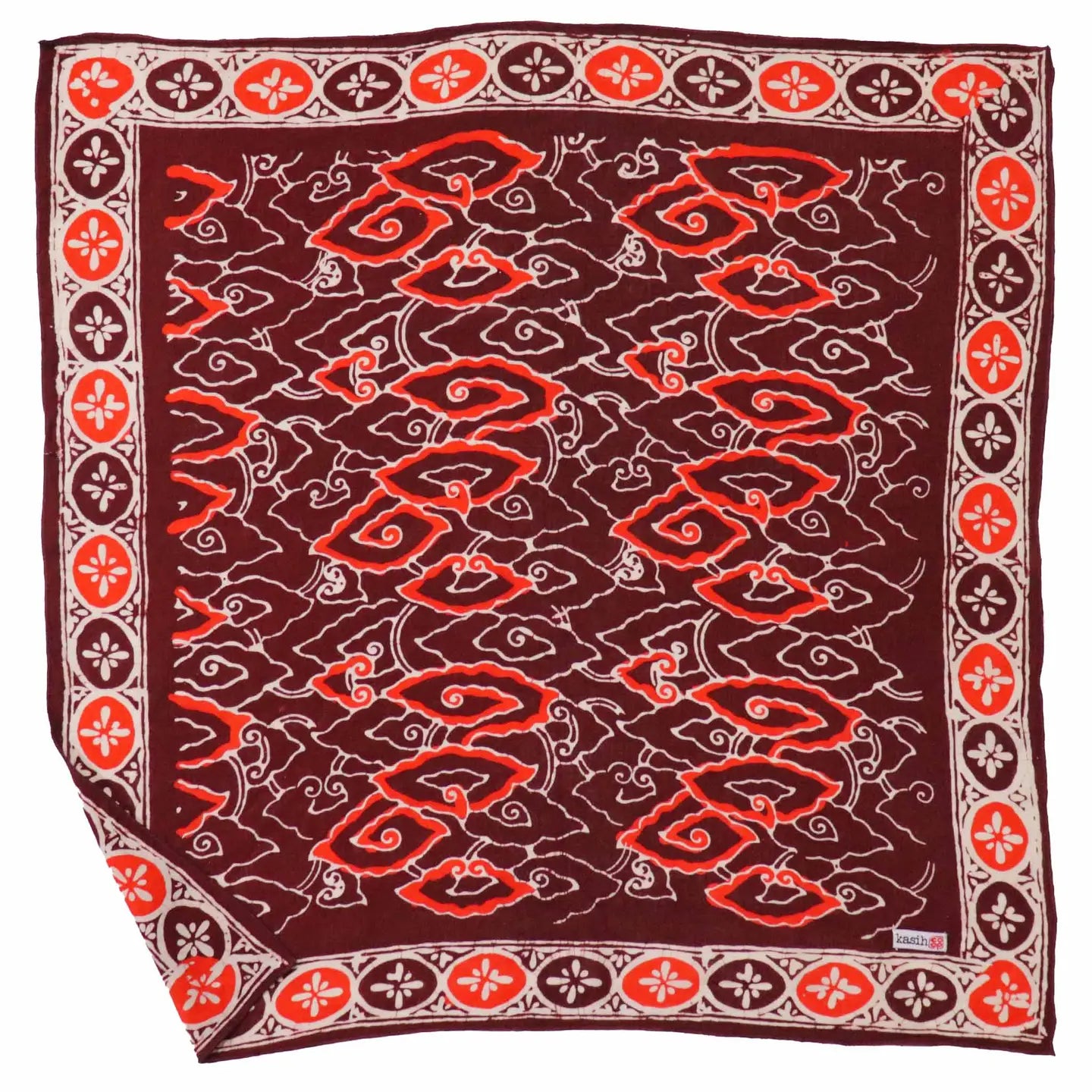 Batik Bandana - Red Orange Storm