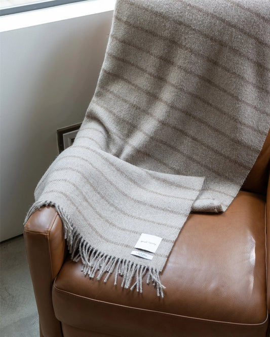 Haus Alpaca Throw - Canyon Stripe