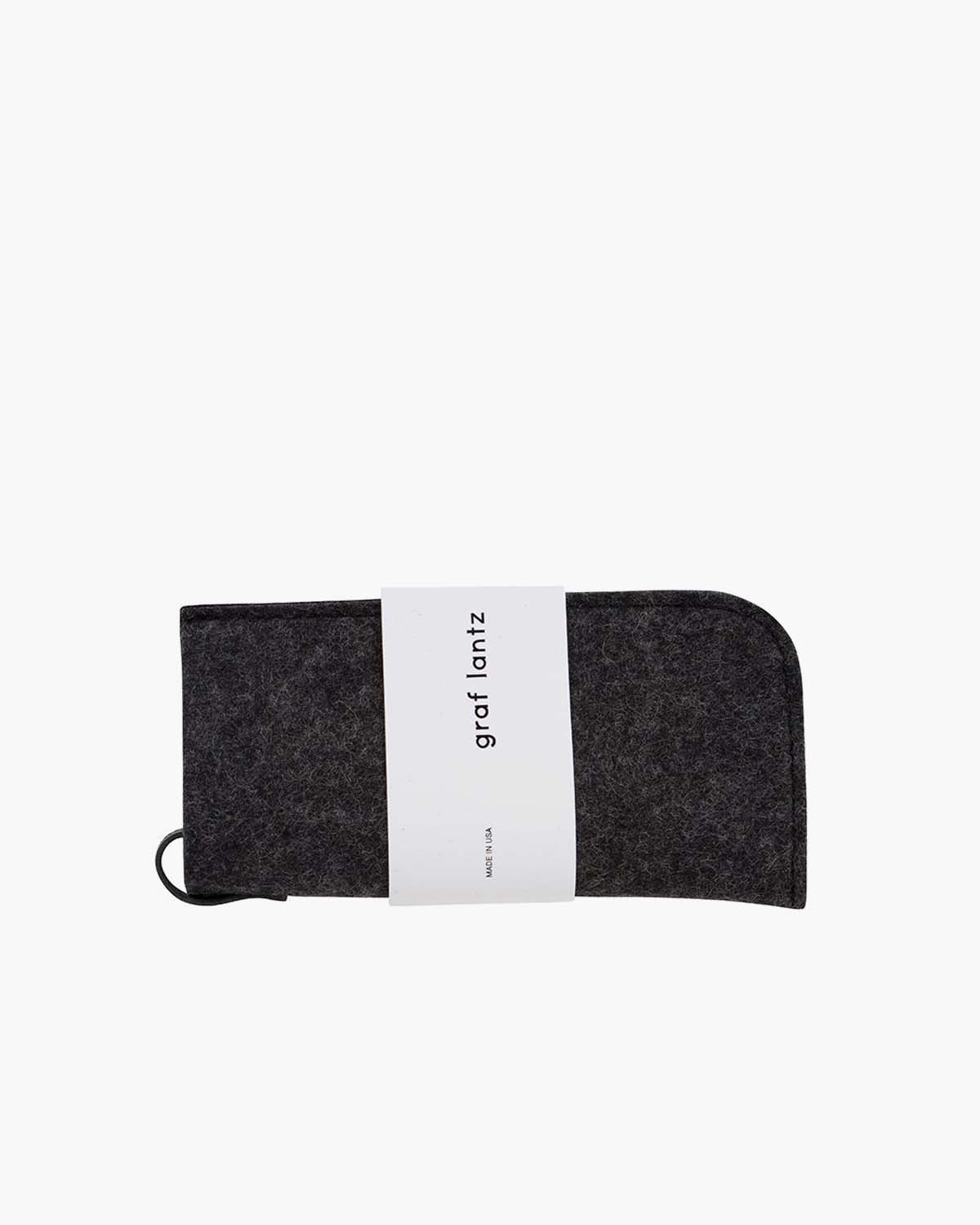 Wool Eyeglass Sleeve - Charcoal