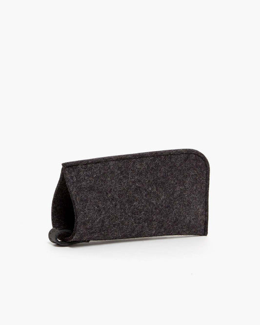 Wool Eyeglass Sleeve - Charcoal