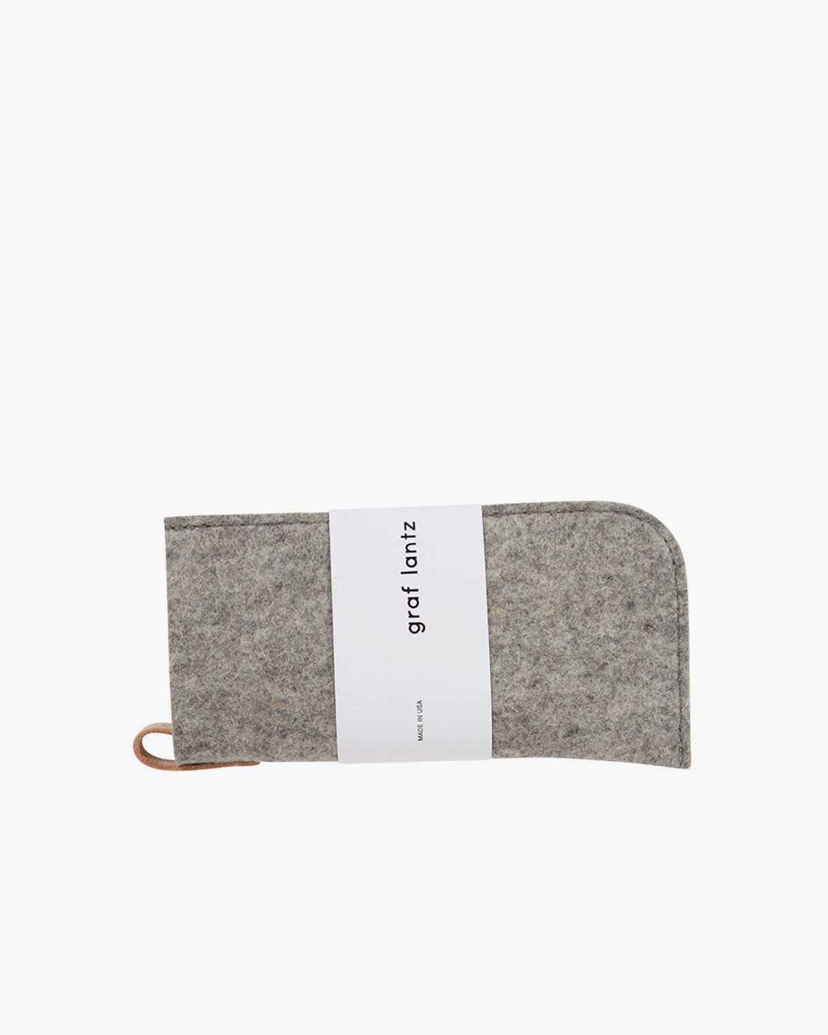 Wool Eyeglass Sleeve - Granite