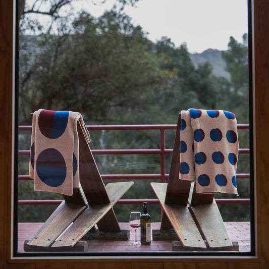 ECLIPSE THROW - WINE + ROYAL