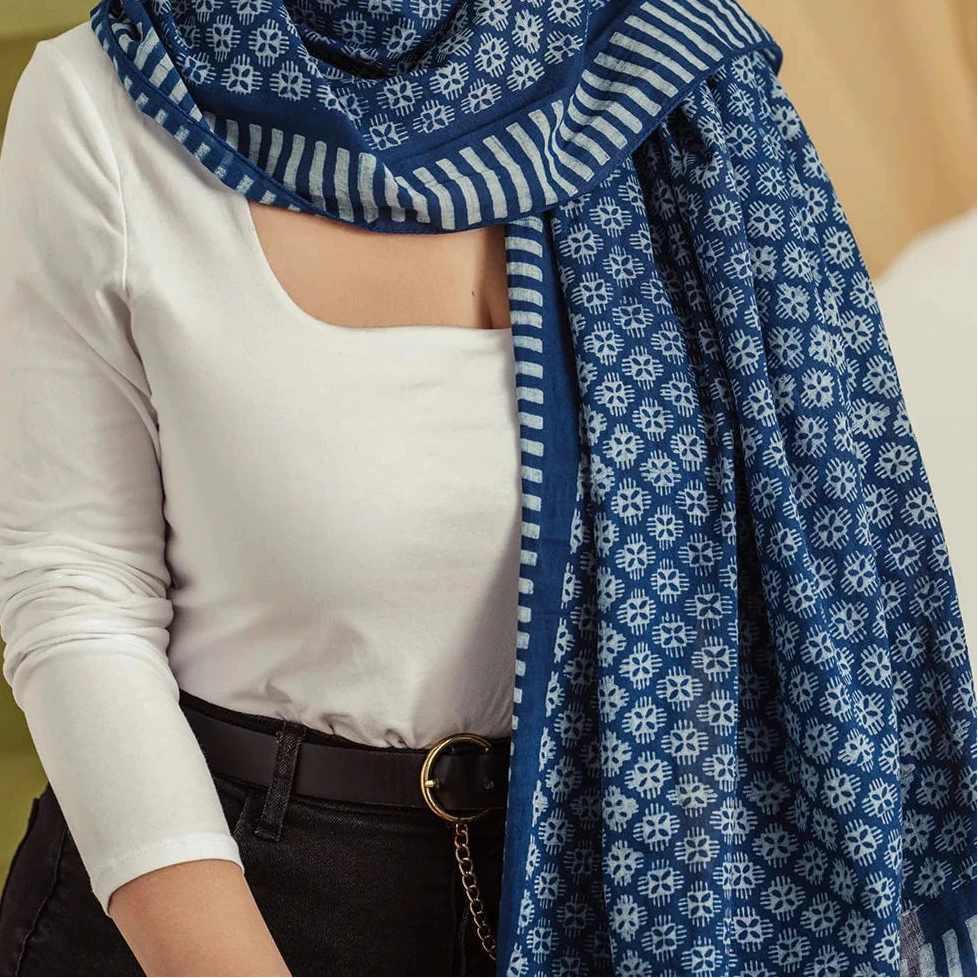 Indigo Scarf/ Pareo - LAKEN
