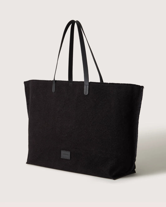 Hana Canvas Boat Bag - Black
