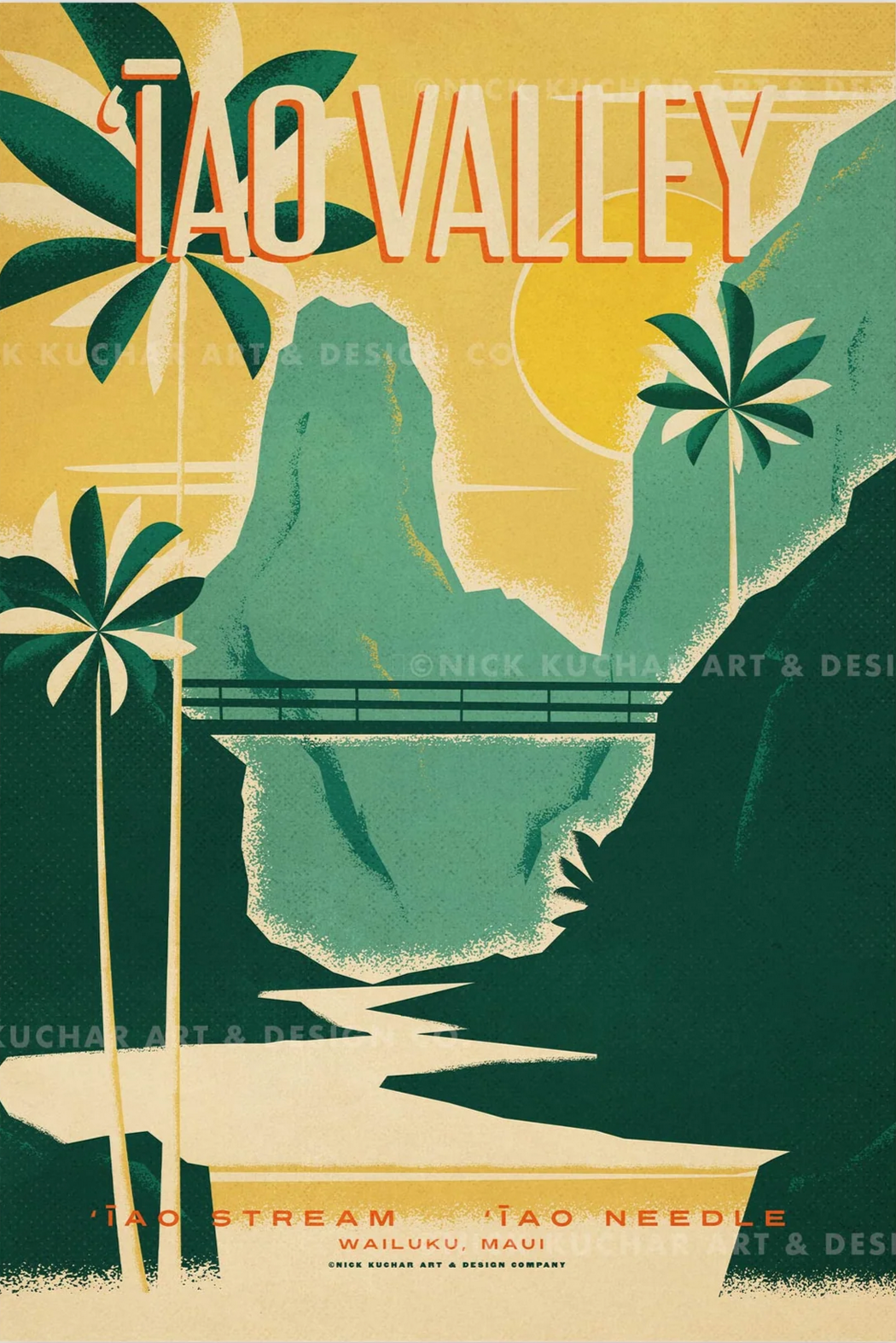Iao Valley Travel Print by Nick Kuchar