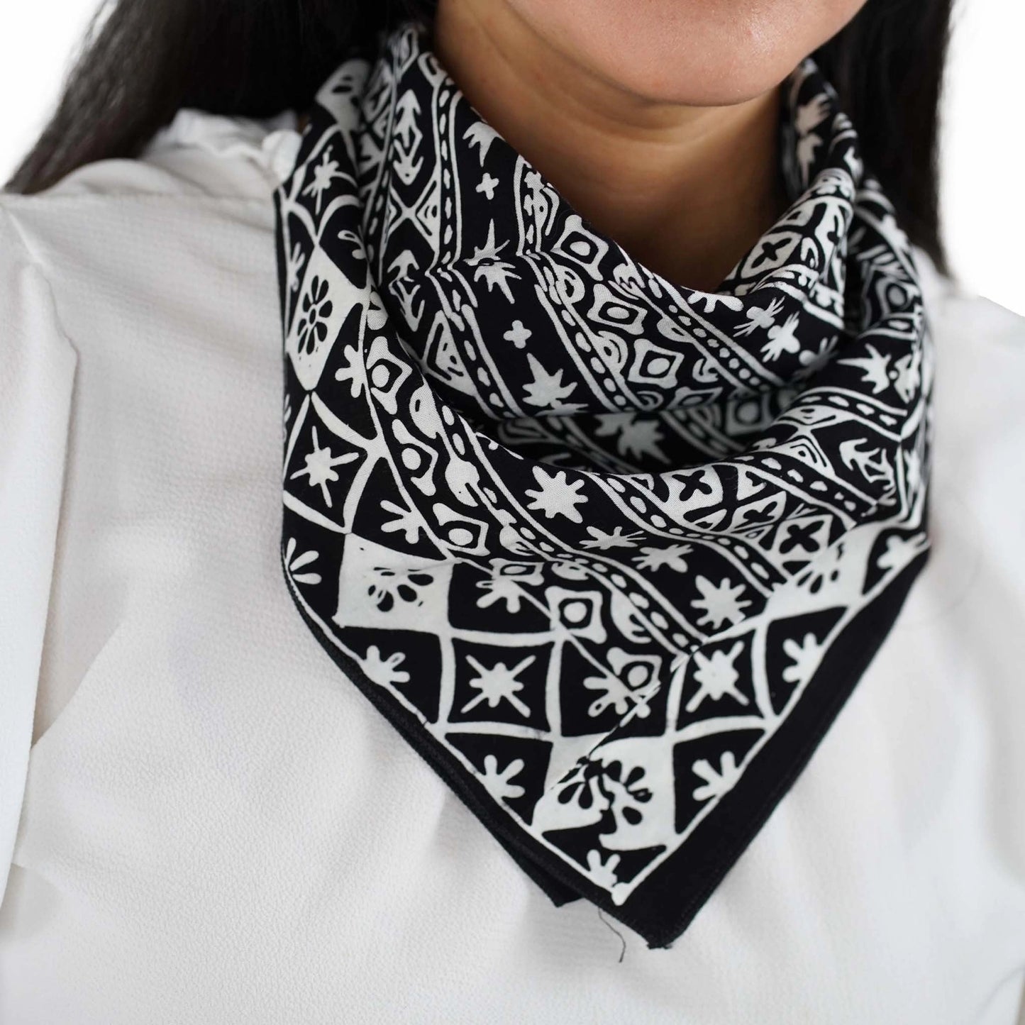 Batik Bandana - Black & White