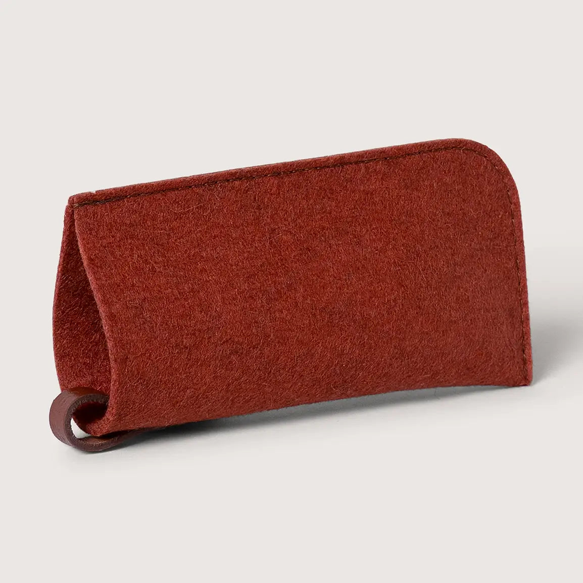 Wool Eyeglass Sleeve - Sienna Mahogany