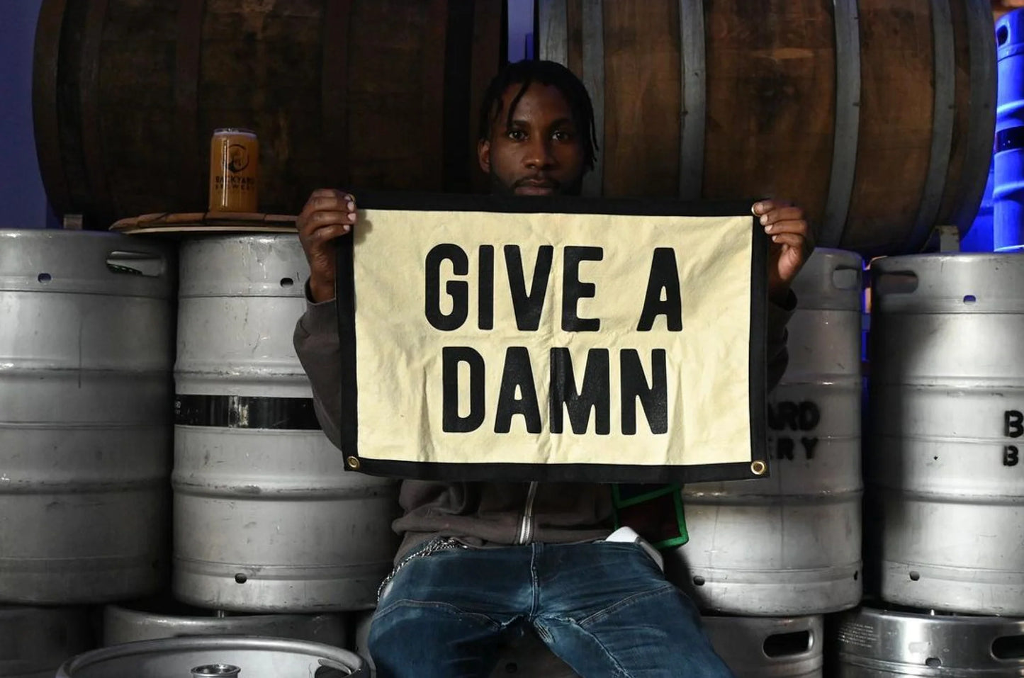 GIVE A DAMN CAMP FLAG