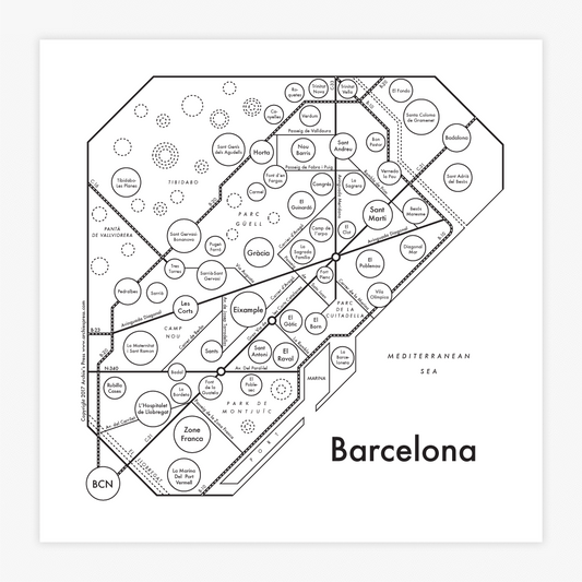 Barcelona Letterpress Print