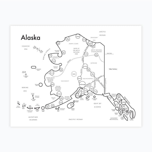Alaska Letterpress Print