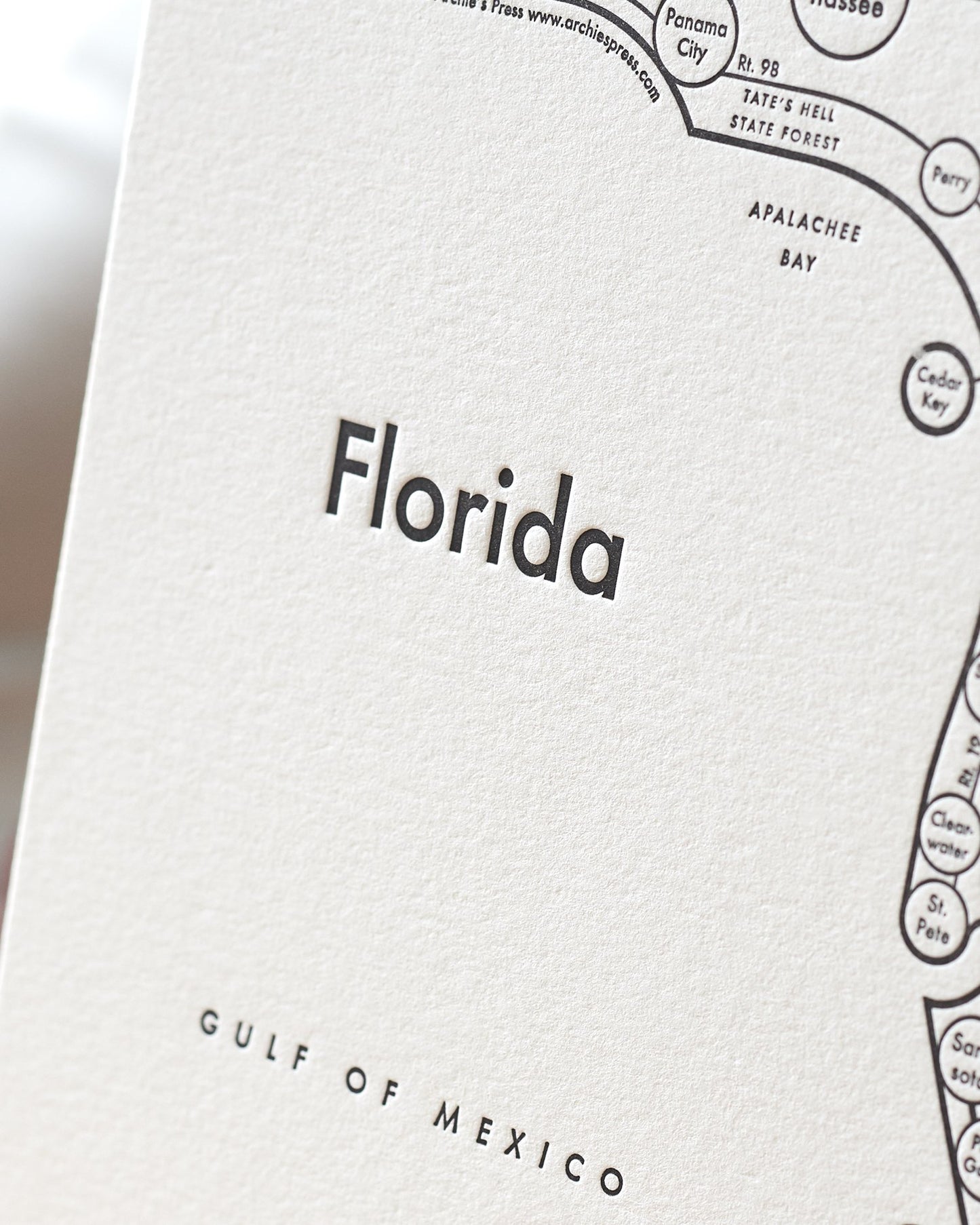 Florida Letterpress Print