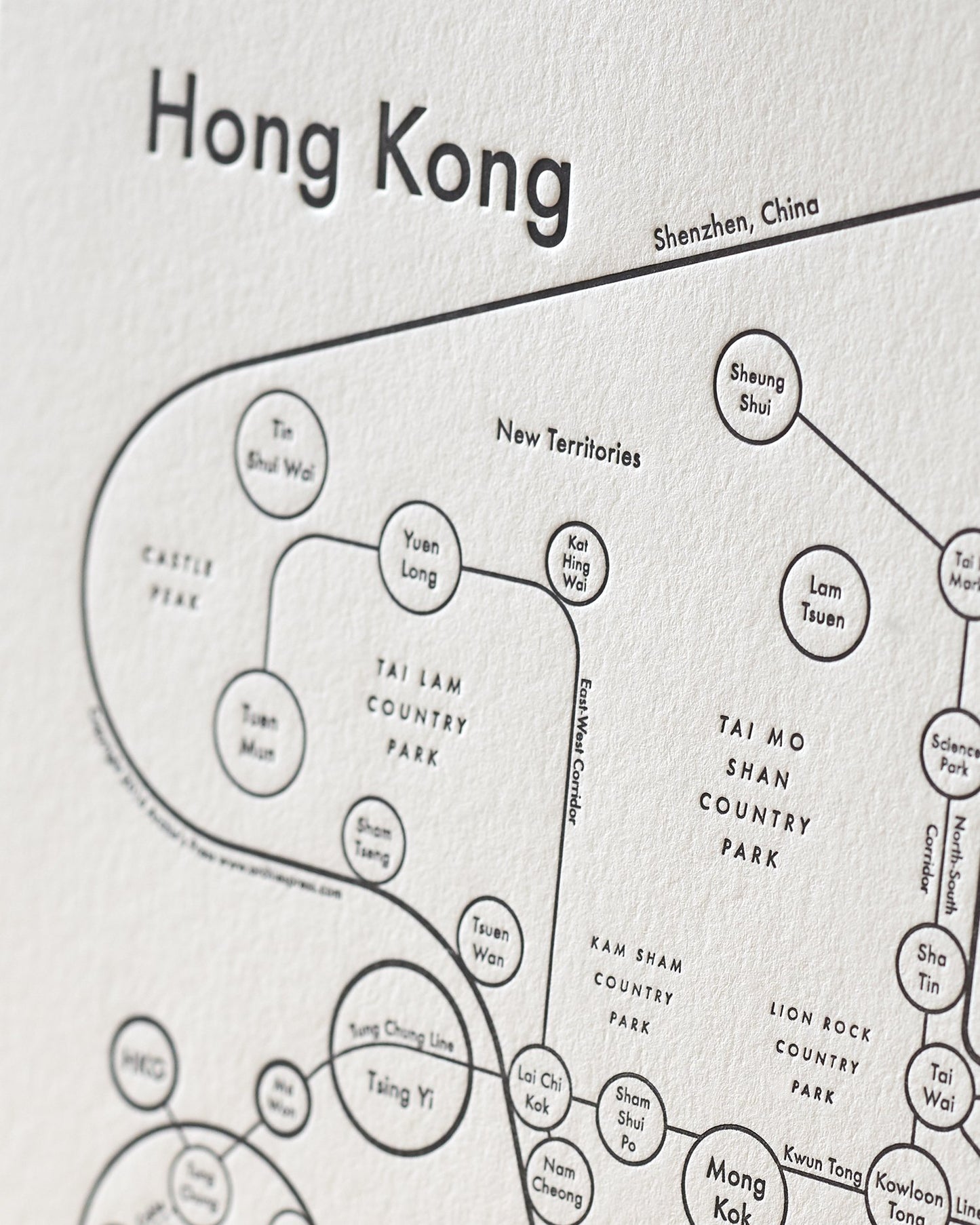 Hong Kong Letterpress Print