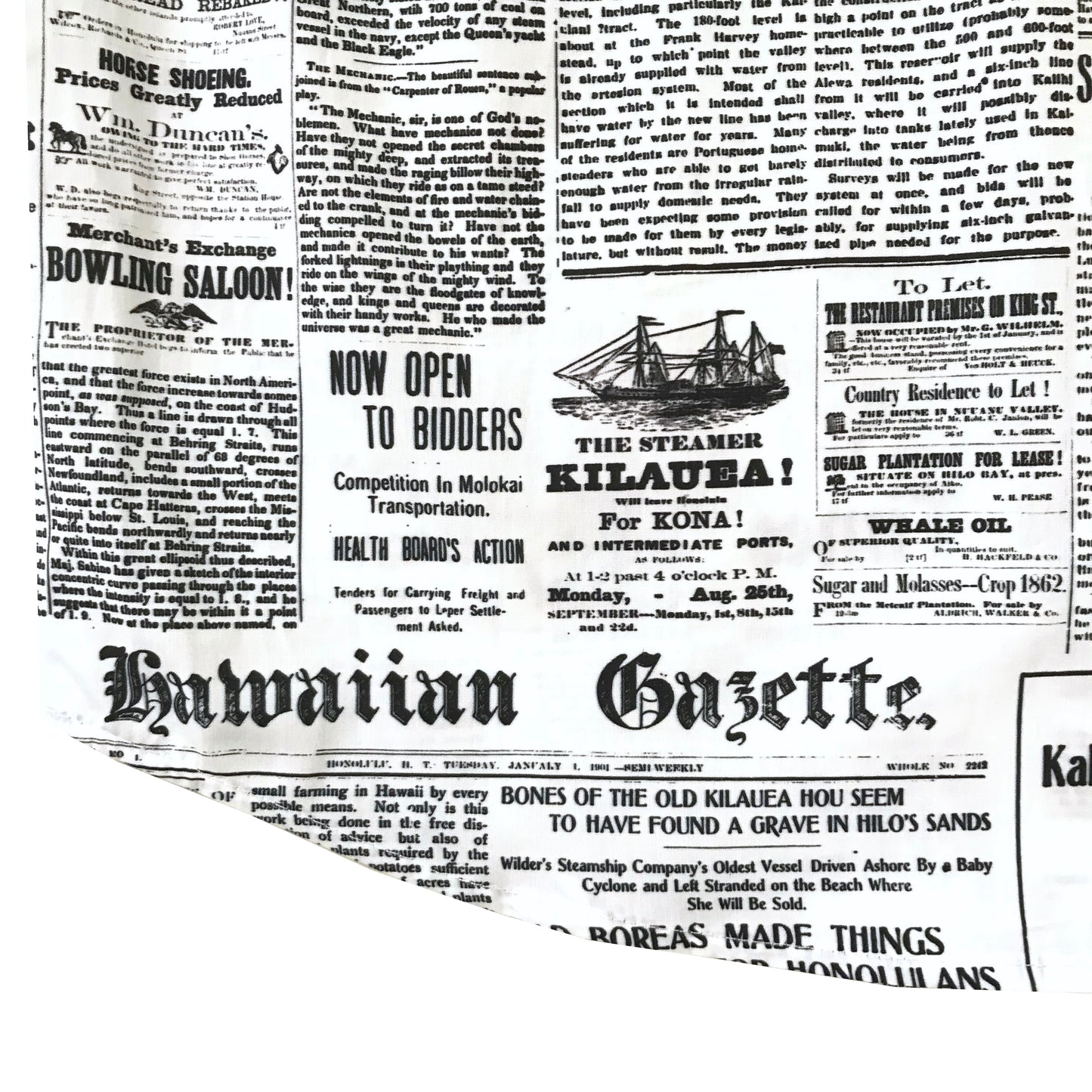 Pow! Wow! Hawaii 2019 Old News Button Front Shirt - LAST ONE SIZE XS