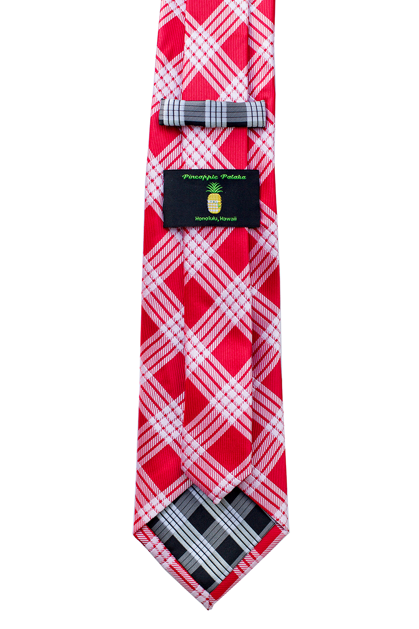 Palaka Red & White Modern Tie