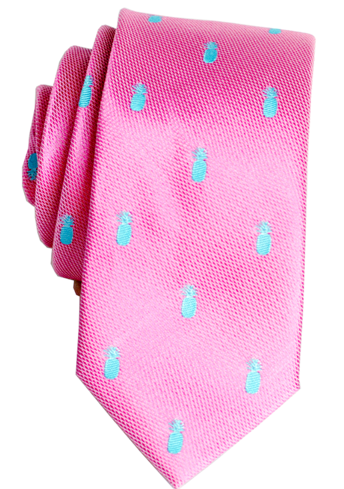 Pineapple Vice Pink Slim Silk