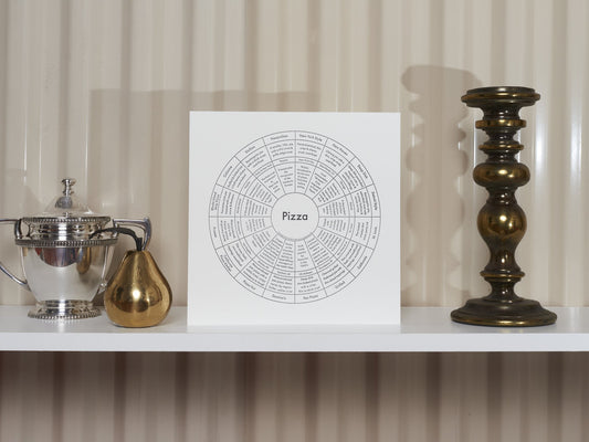 Pizza Letterpress Print