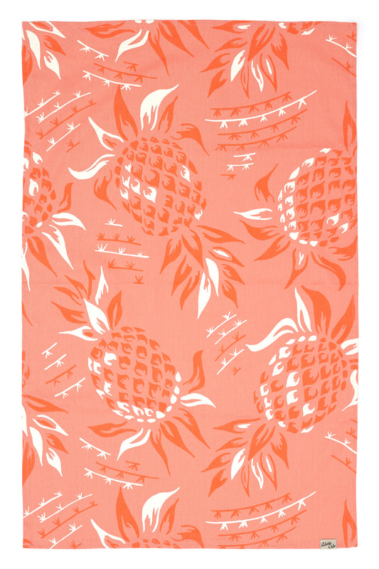 Pineapple Fields Tea Towel - Punch