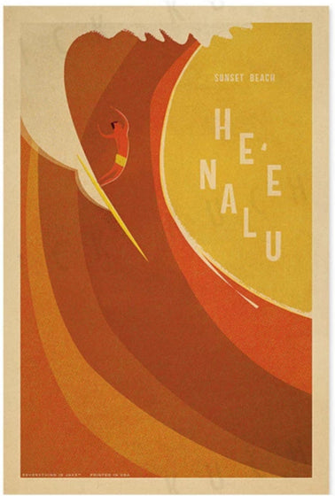 He'e Nalu Travel Print by Nick Kuchar