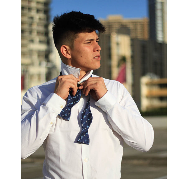 Nai'a Dark Blue Self-tie Bowtie
