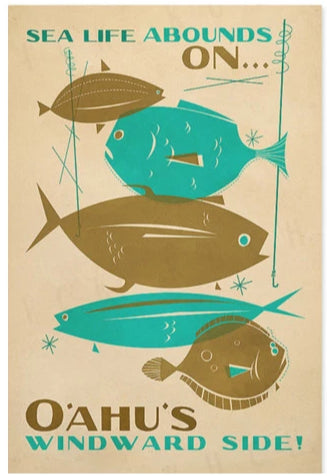 Sea Life Abounds Travel Print by Nick Kuchar