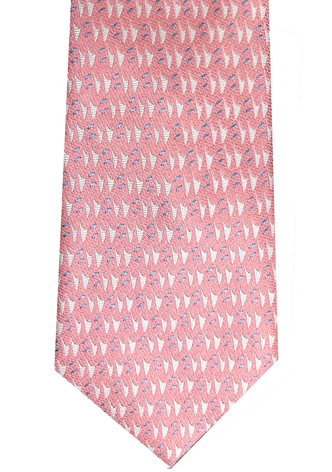 Hawaiian Voyage Salmon Modern Tie