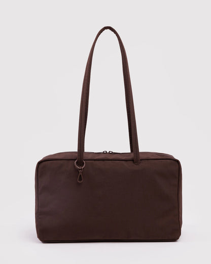 MEDIUM NYLON BOWLER BAG - COFFEE