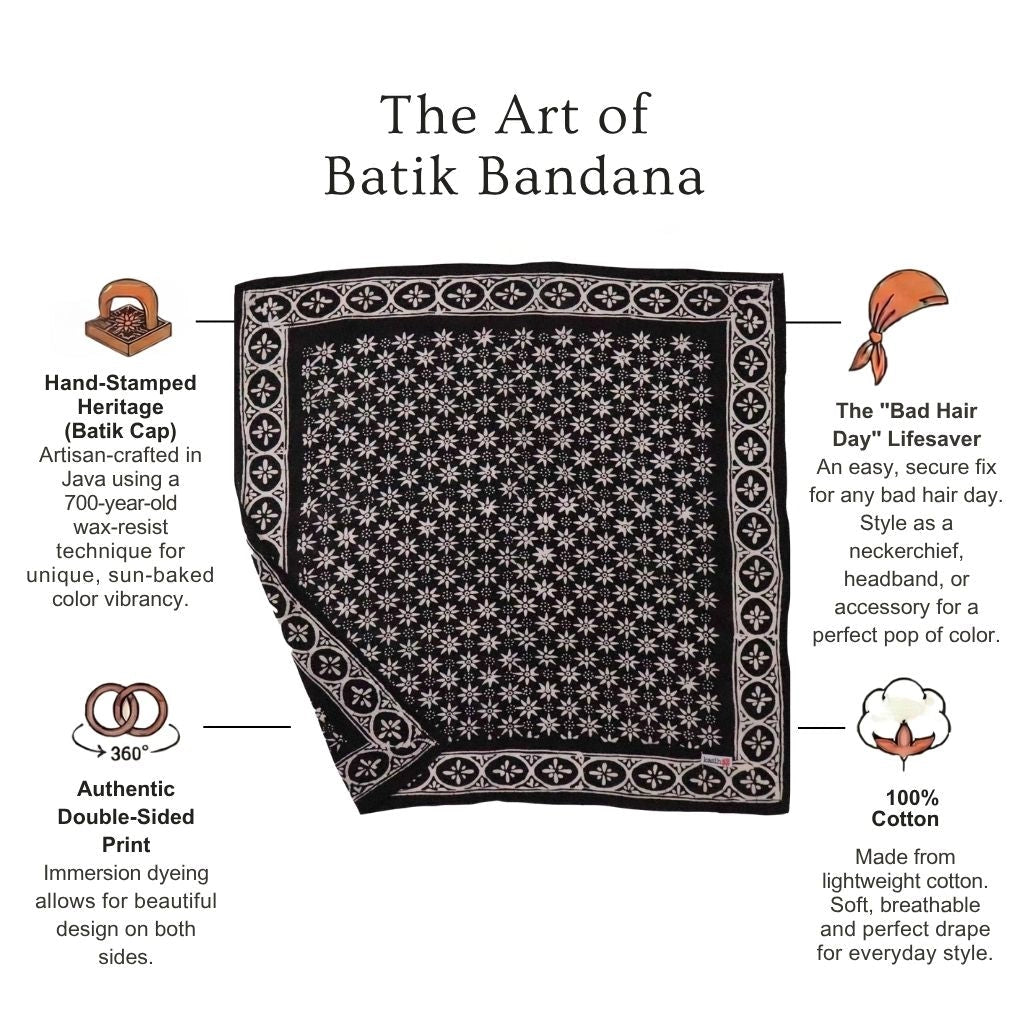 Batik Bandana - Black Mirage