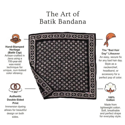 Batik Bandana - Black Mirage