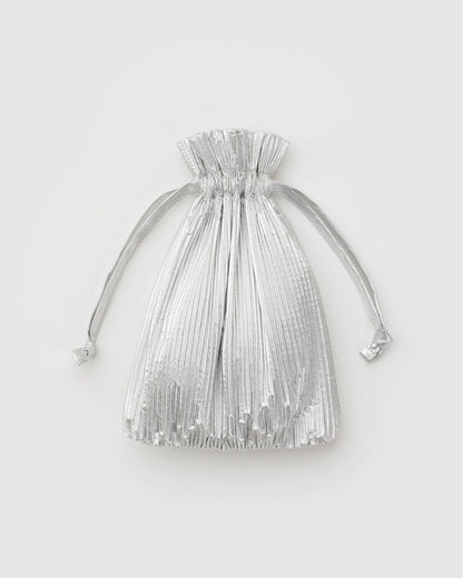 PLEATED BAGGU - CHROME METALLIC
