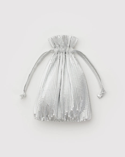 PLEATED BAGGU - CHROME METALLIC