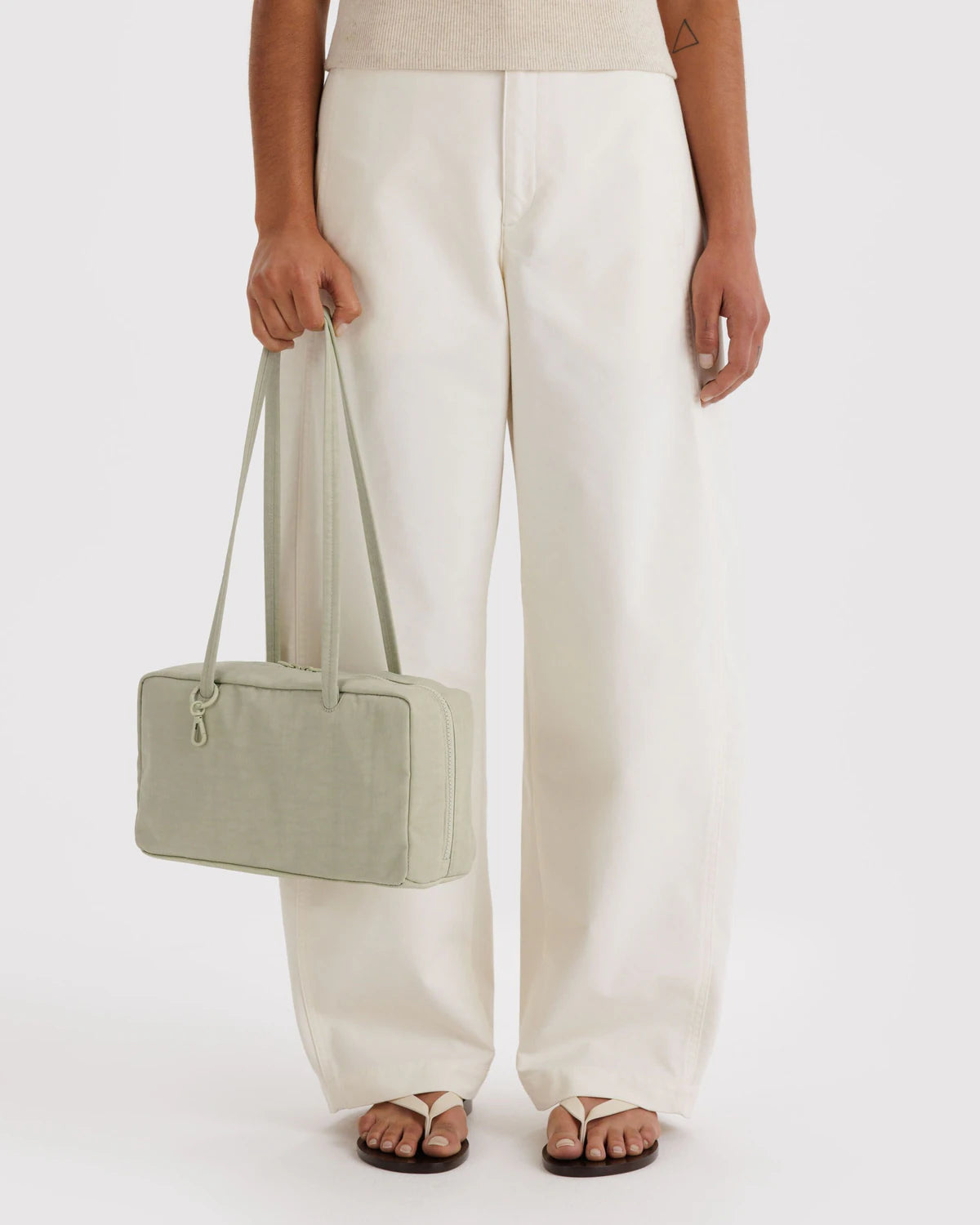 NYLON BOWLER BAG - CELADON