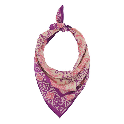 Batik Bandana - Vines Purple Pink