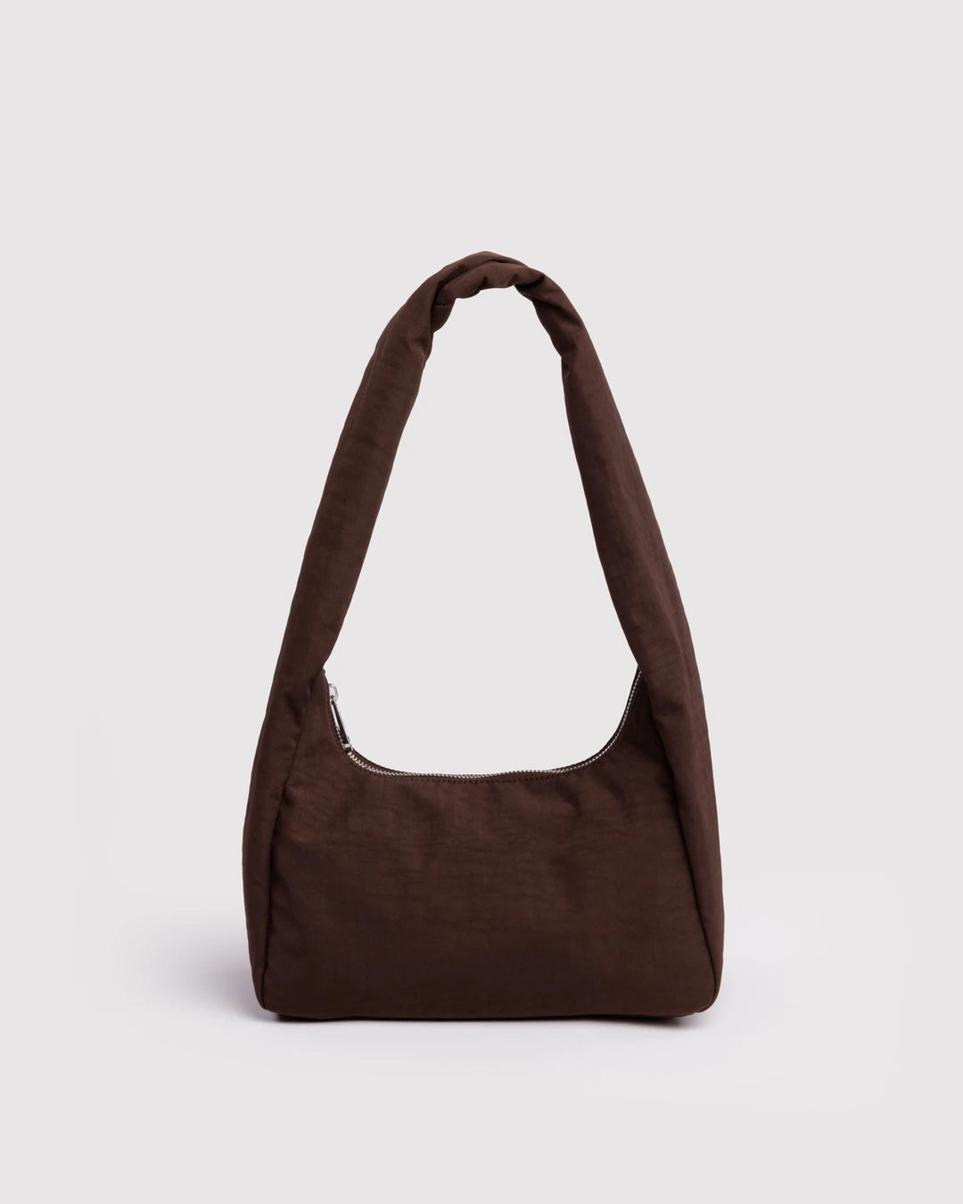 SMALL NYLON MERINGUE BAG - COFFEE