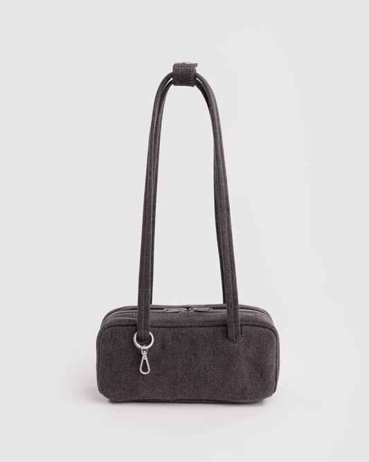 SMALL NYLON BOWLER BAG - WASHED BLACK DENIM