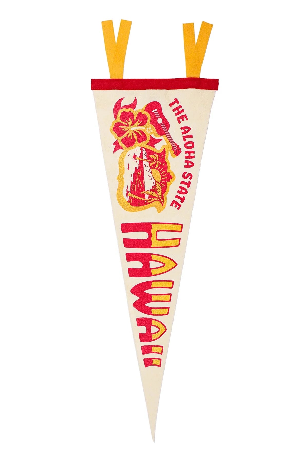 HAWAII PENNANT - IVORY + RED