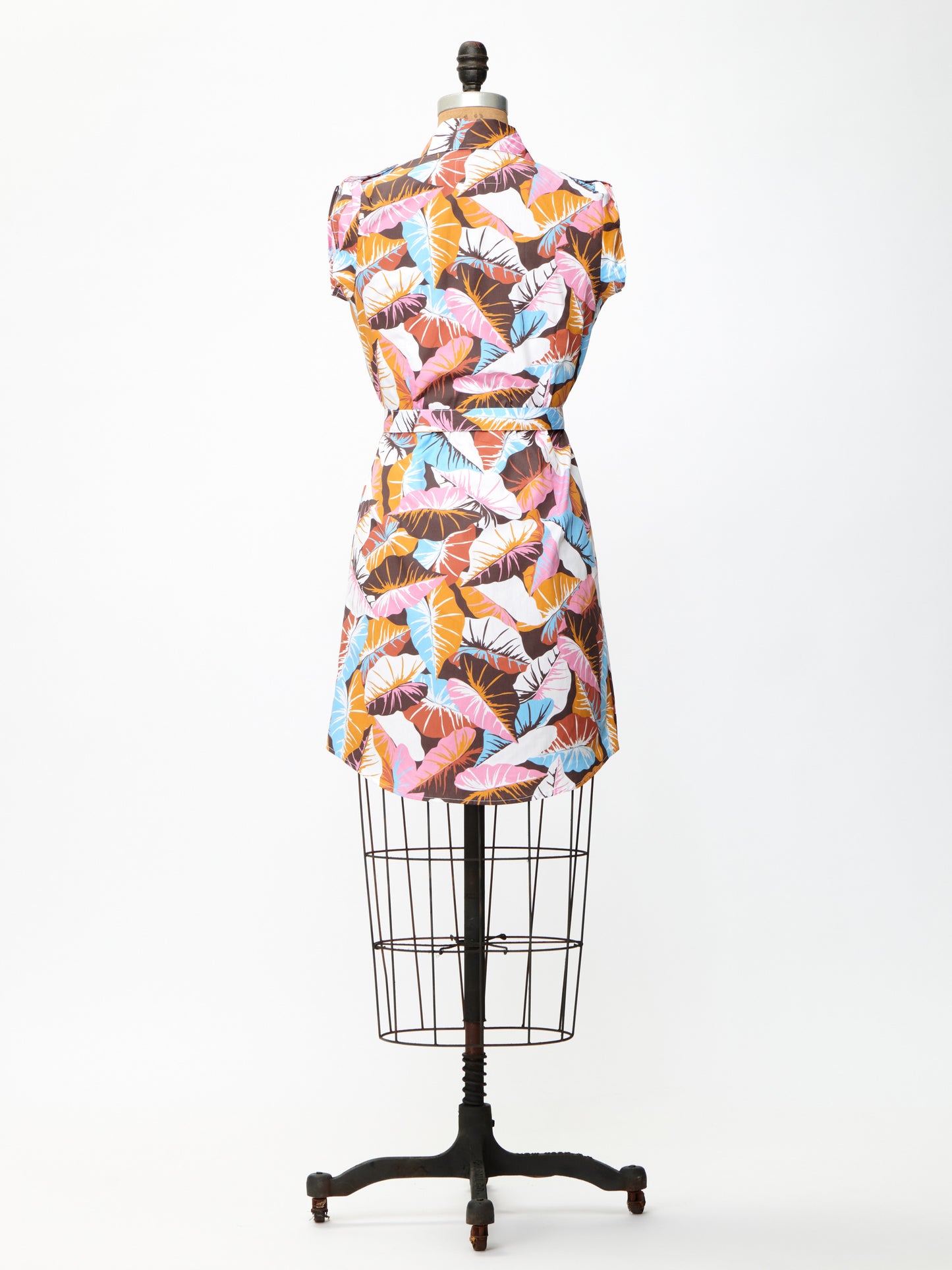 Shirtdress Camoleaf Pink + Mustard